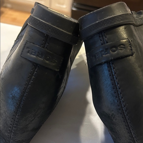 Sorel Joan Of Arctic Women's Black Leather Ankle Boots Size 10 - Picture 5 of 16